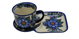 Cup with tray.  Breakfast set. (A59 D7)   