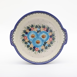 Półmisek ceramiczny okrągły z uszami (A525 D61)
